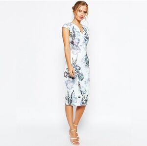 Ted Baker Floral Midi Dress Size 6